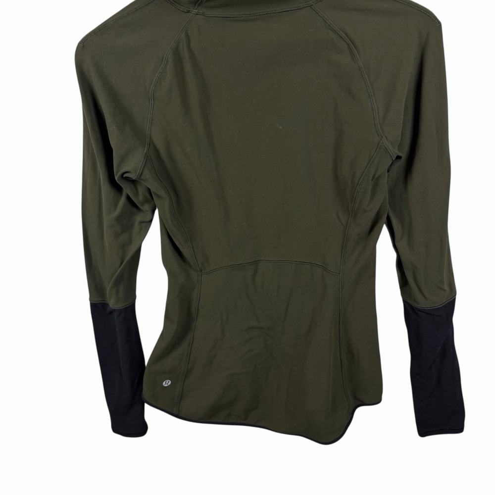 Lululemon Shape Up Dark Olive Black Pullover Nulu Sz 4 (approx)‎ - Picture 8 of 12